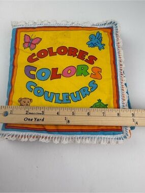 Toys | Handmade Cloth Quiet Book Colors Educational English Spanish ...